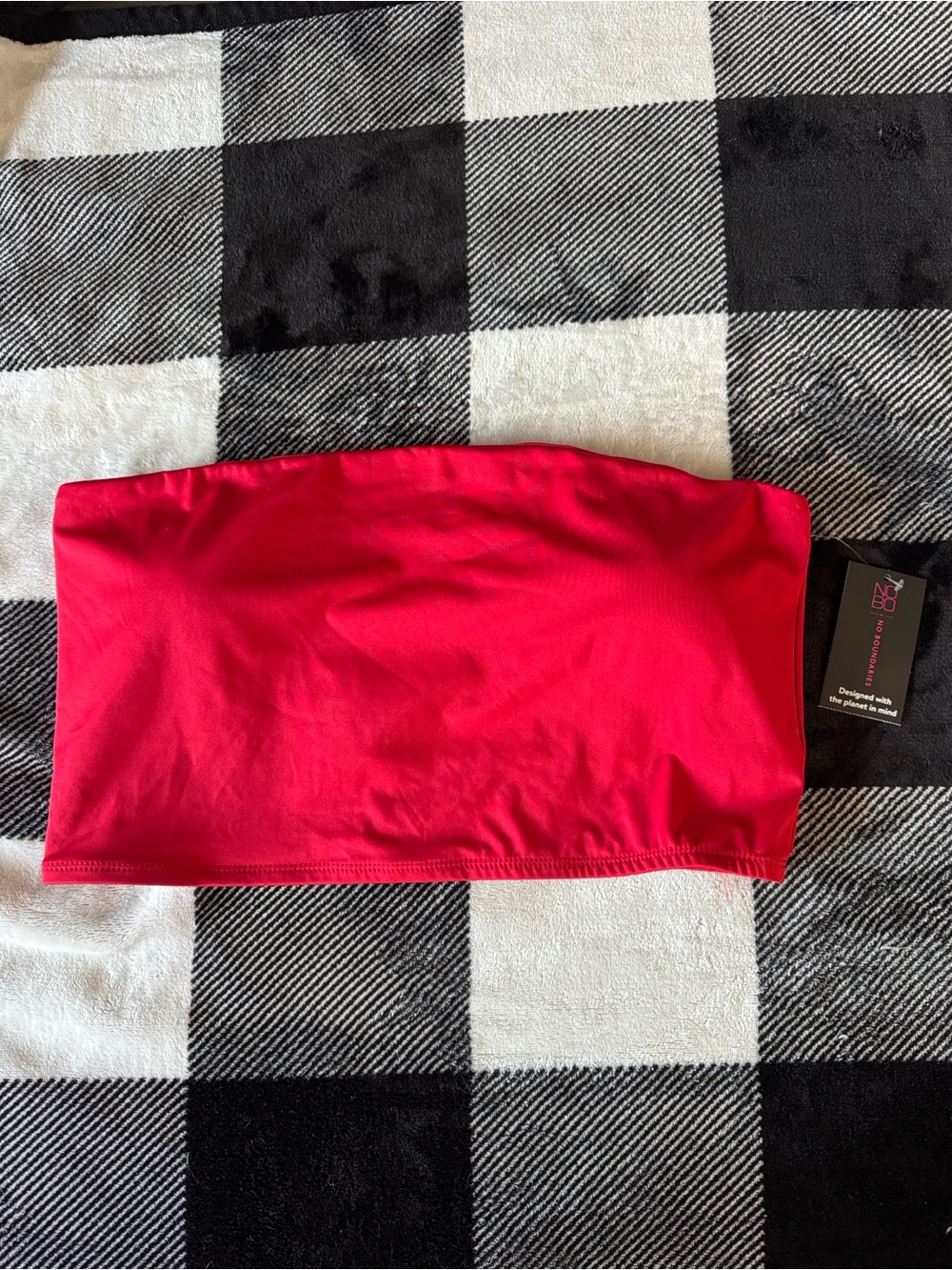 Red Strapless Bandeau Top No Boundaries NWT